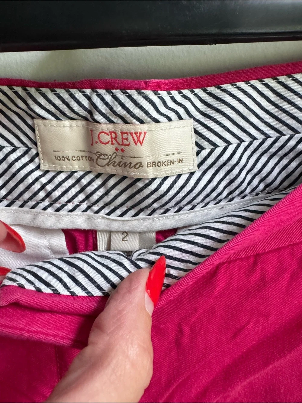 J. Crew Hot Pink Cotton Chino Hot Shorts